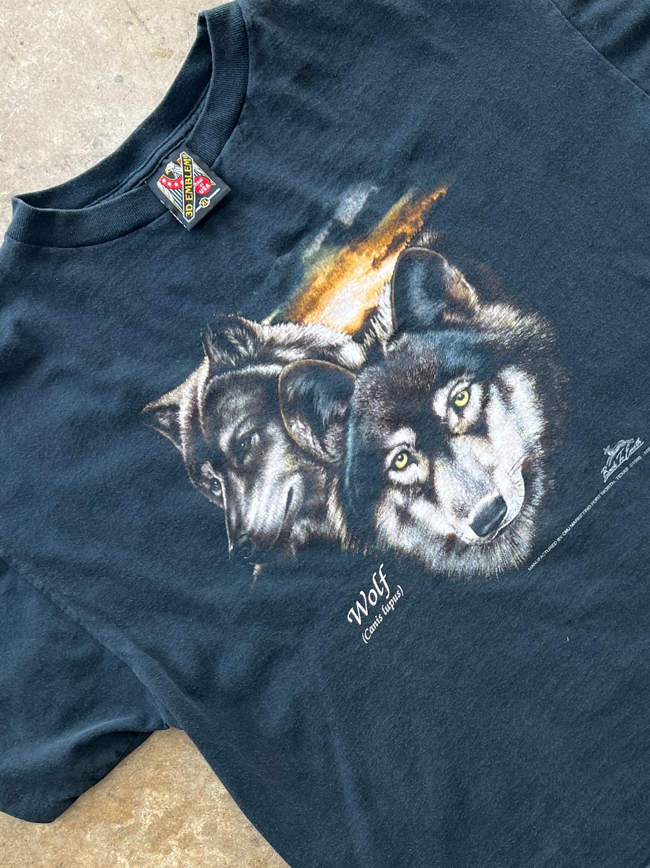3D Emblem 1992 Nature Wolves Single Stitch Tee