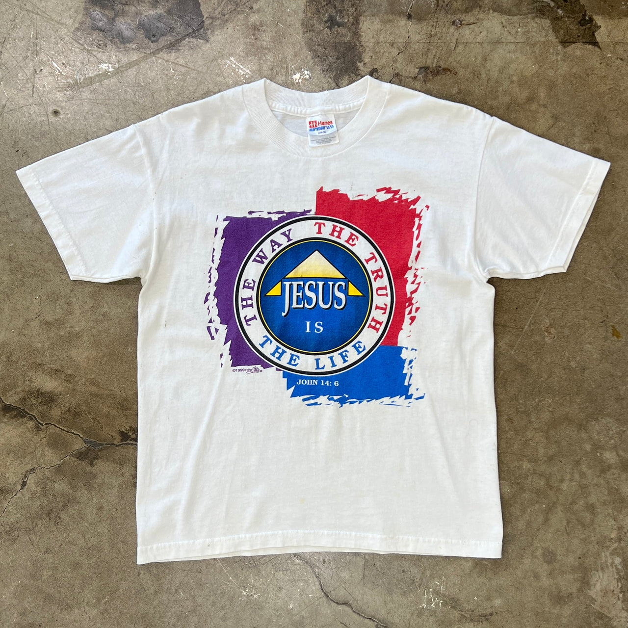 1999 Jesus The Way Truth Life Religious Tee
