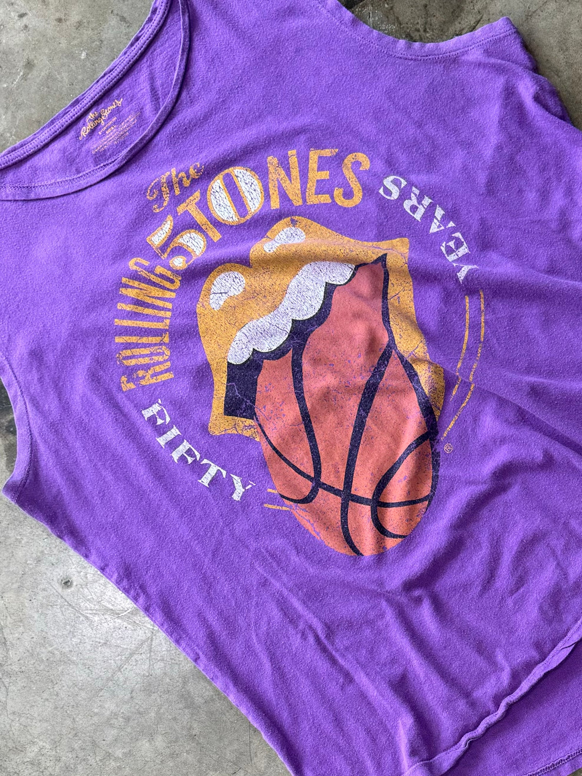 Vintage The Rolling Stones Los Angeles Lakers Tee Large