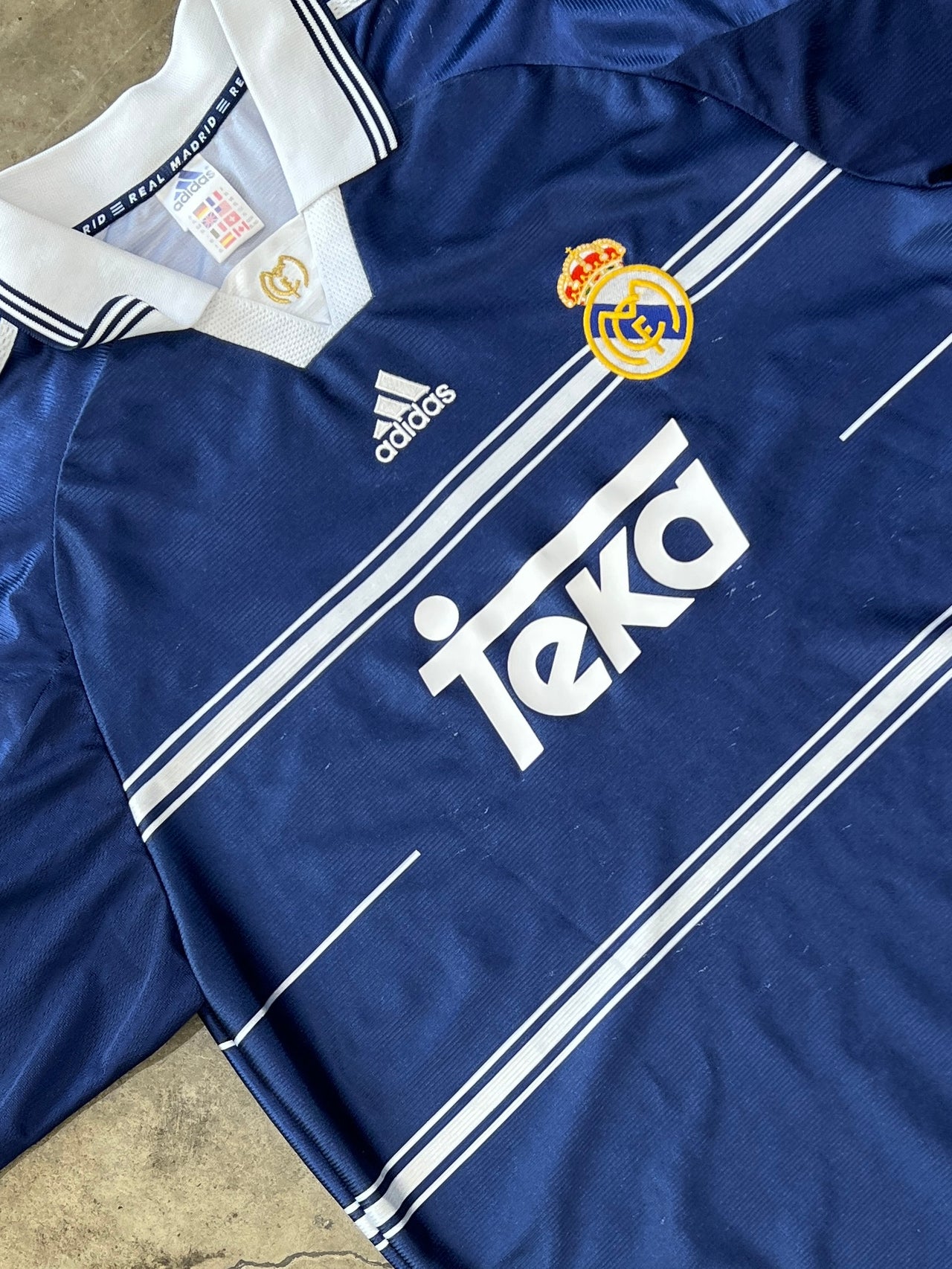 90s Adidas Teka Real Madrid Football Soccer Polo Jersey