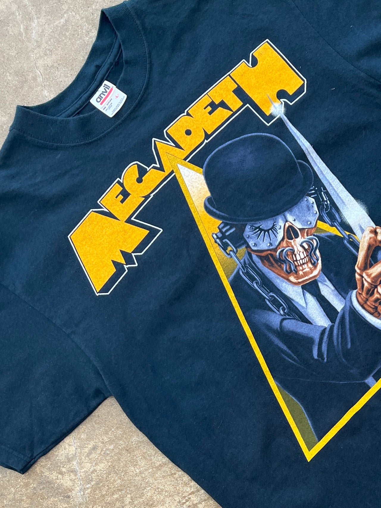 2001 Megadeth Clockwork Orange Anvil Band Tee