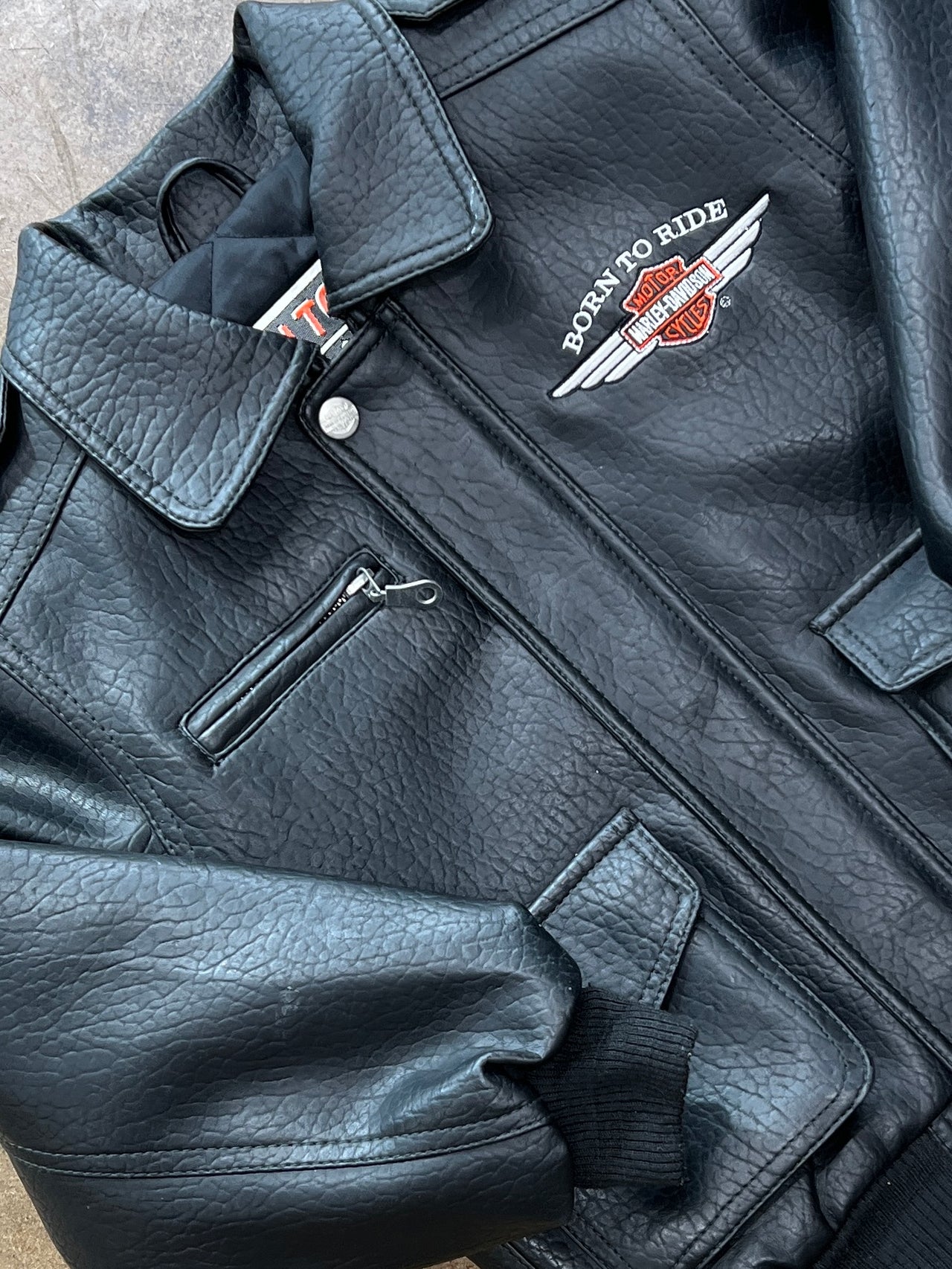 Harley Davidson Born to Ride Leather Jacket