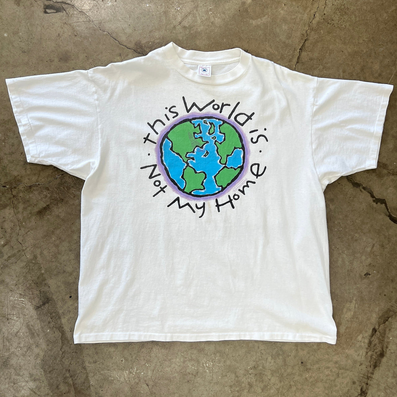 1992 Religious This World is Not My Home Jesus Earth Tee