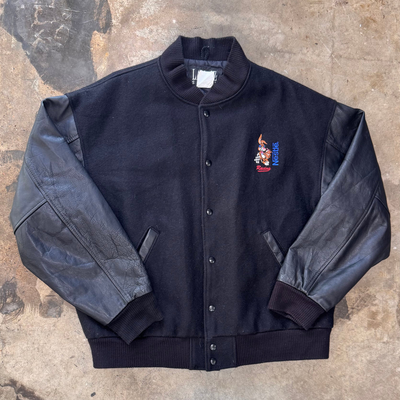 90s Lamasz Nestle Racing Letterman Varsity Jacket