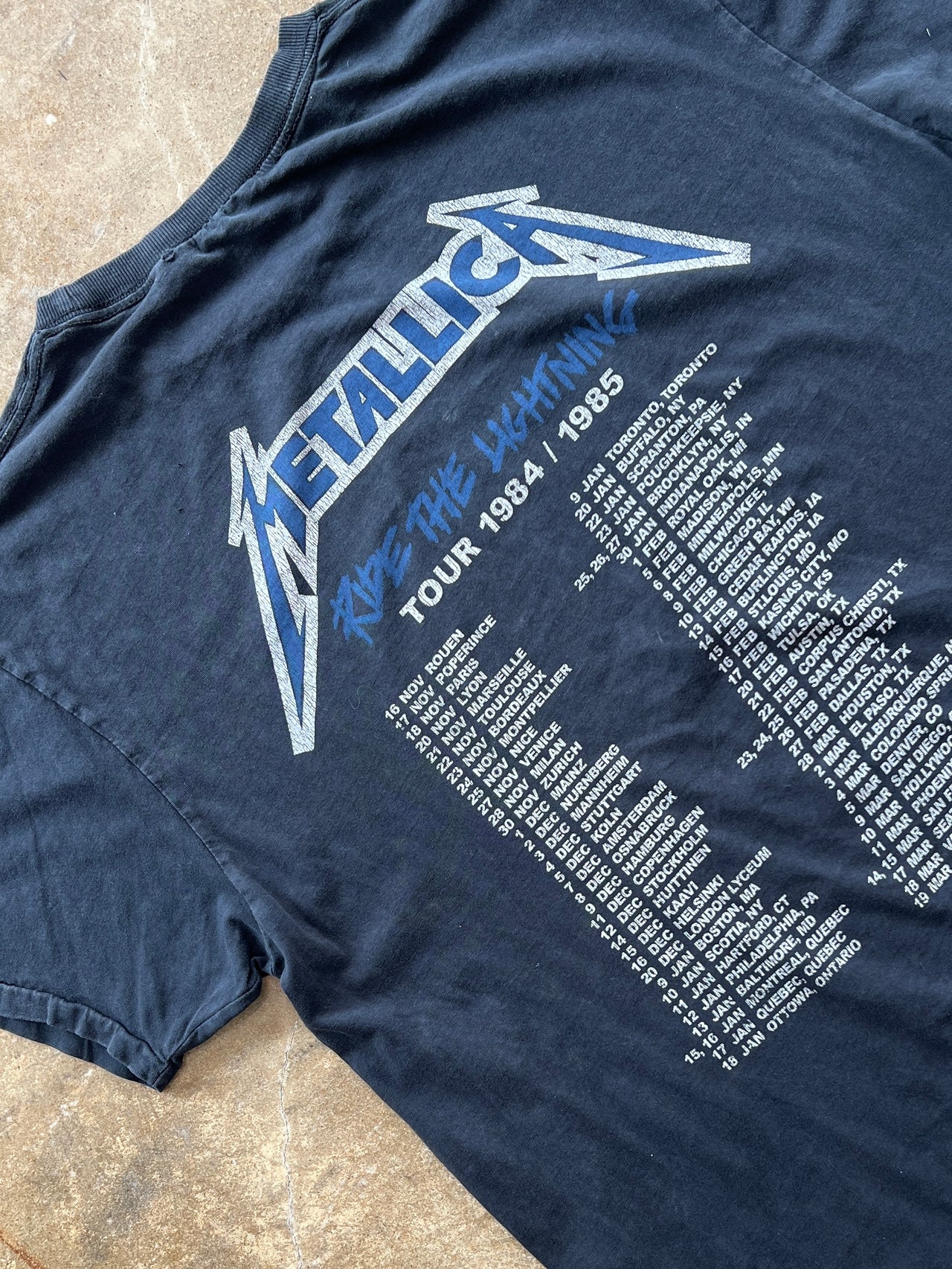 80s Metallica Ride the Lightning Tour Tee