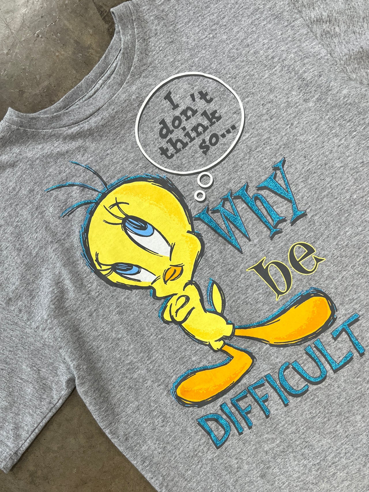 Why Be Difficult Tweet Bird Looney Tunes Tee