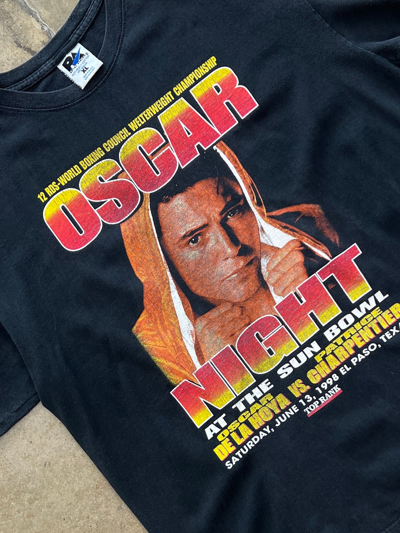 1998 Oscar De La Hoya Night Boxing Texas Tee
