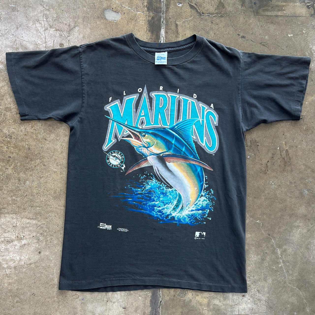 1992 MLB Florida Marlins Salem Baseball Tee
