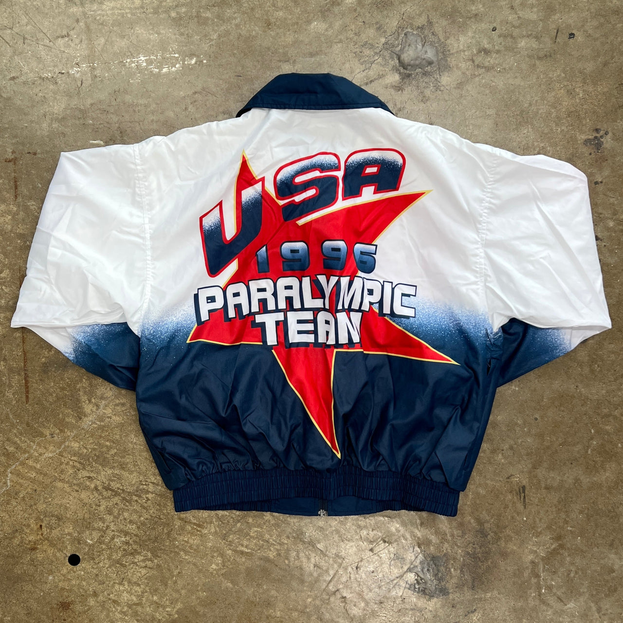 1996 90s Paralympics USA Atlanta Down Productions Jacket
