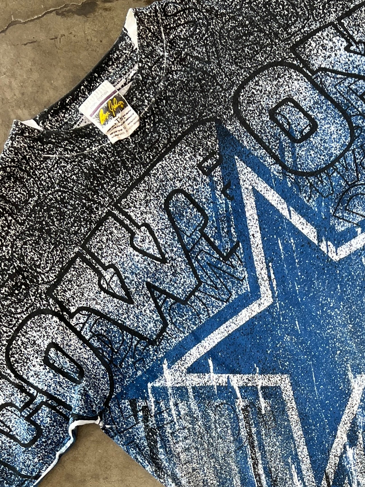 90s AOP Dallas Cowboys Star Magic Johnson Tee