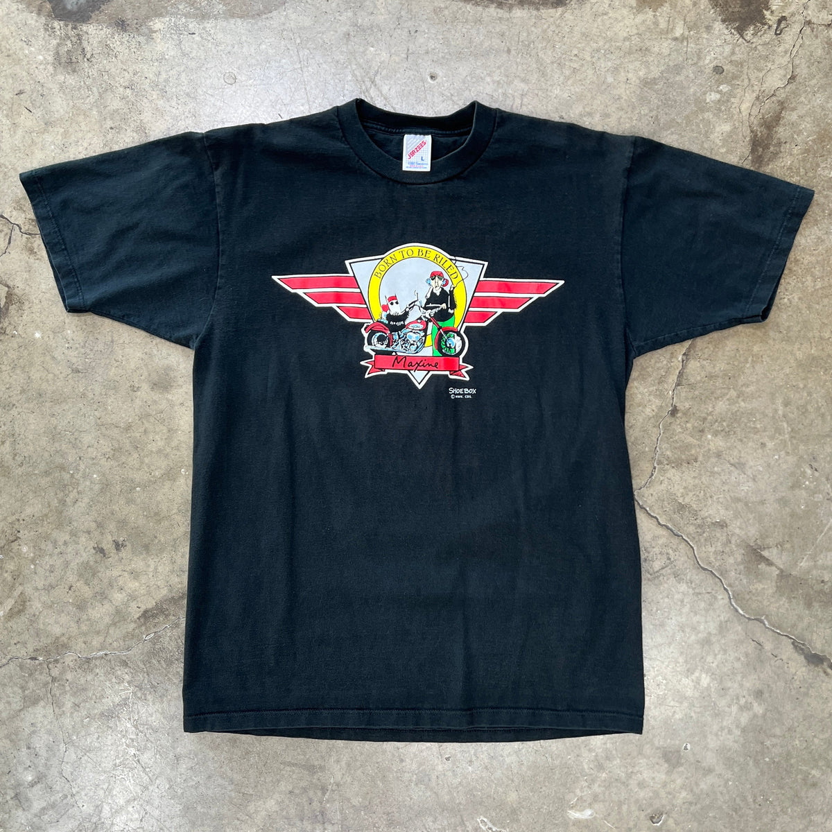 90s Maxine Born to be Riled Art Motorcycle Tee