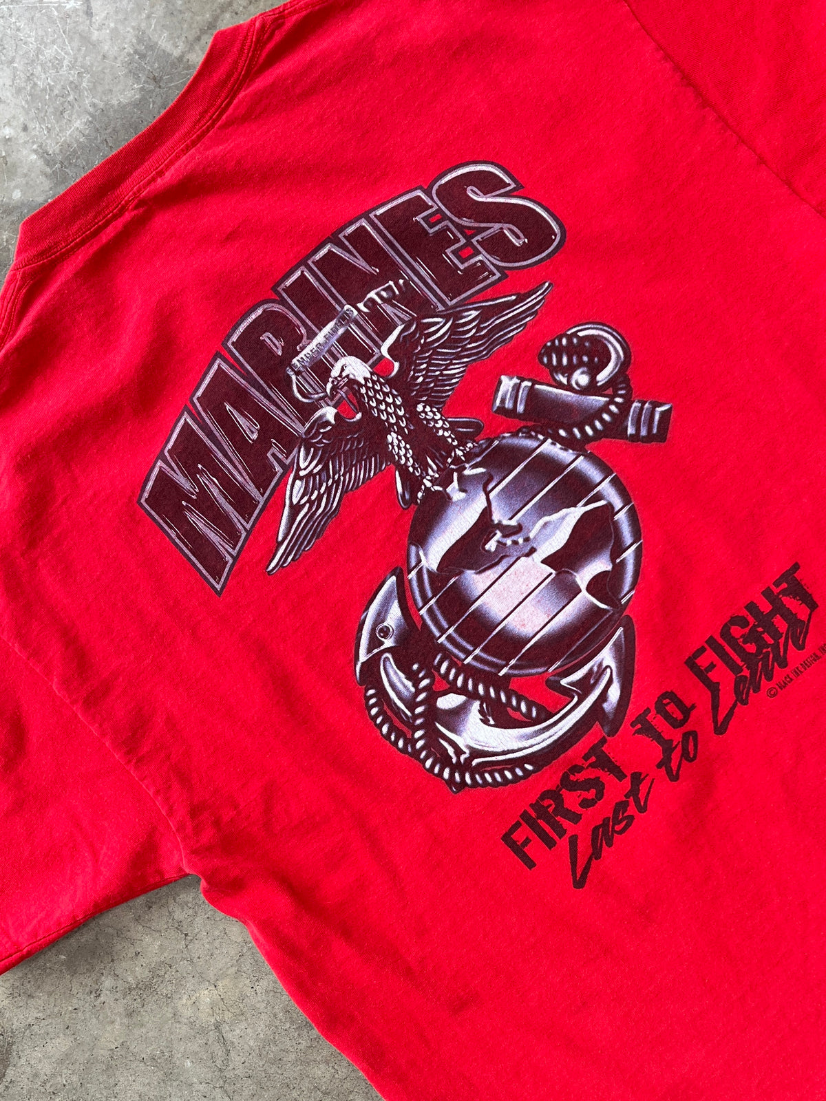 2004 US Military Marines First to Fight Tee