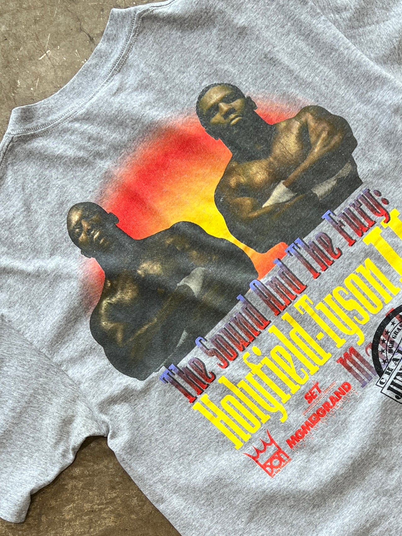 Mike Tyson Holyfield Sound and Fury MGM Single Stitch Boxing Tee