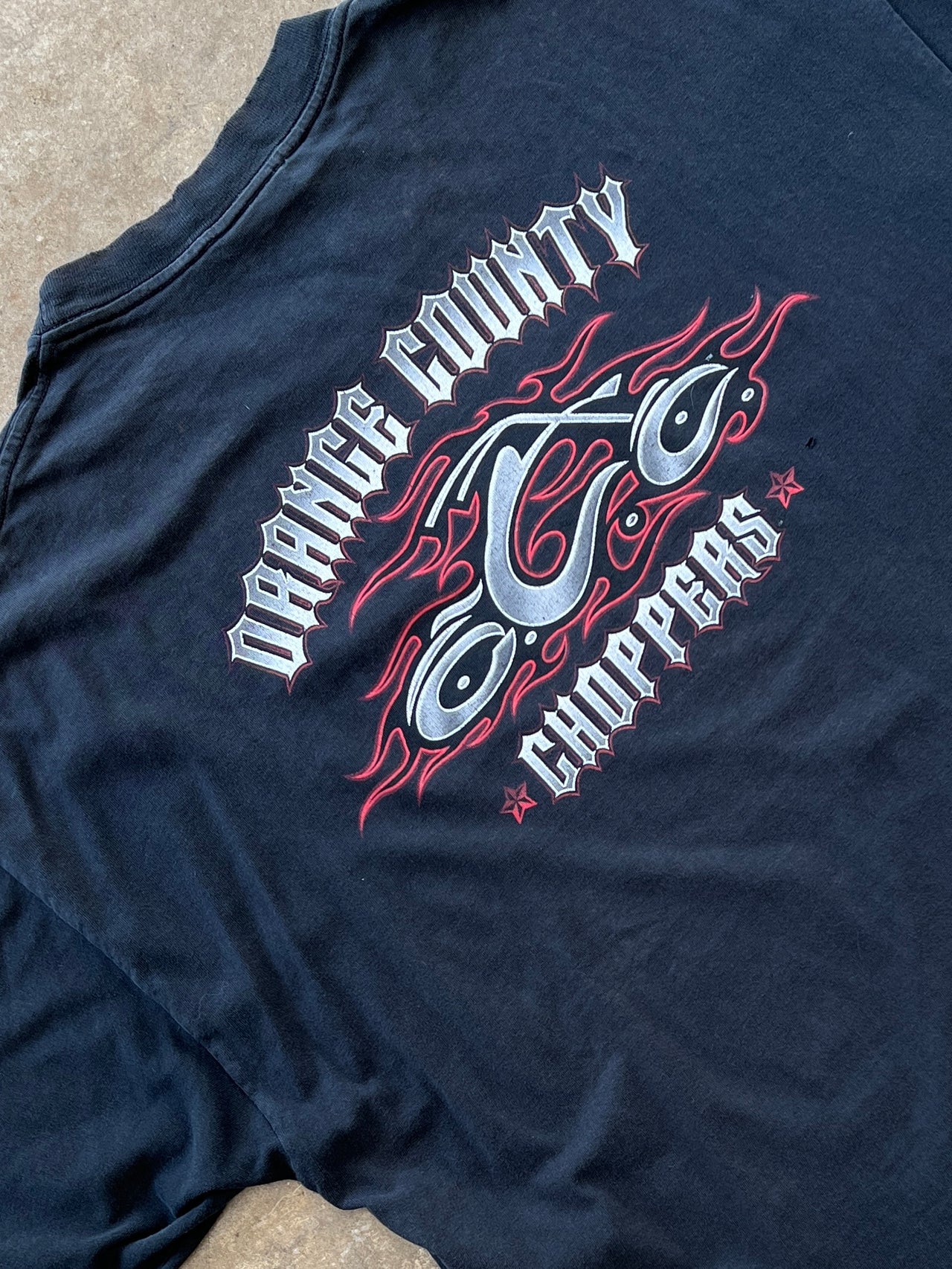 Orange County Choppers Motorcycle Distress Collar Tee