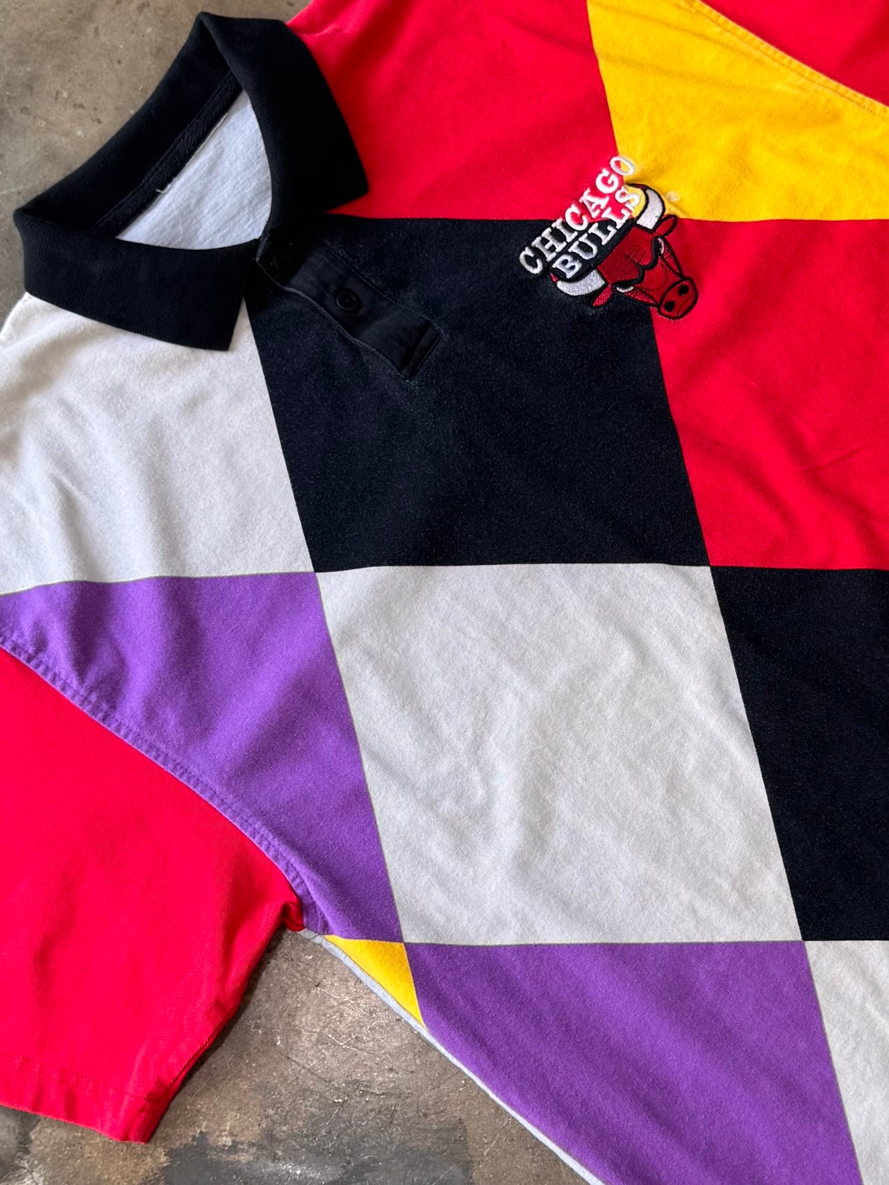 90s NBA Chicago Bulls In The Paint Basketball Gear Polo