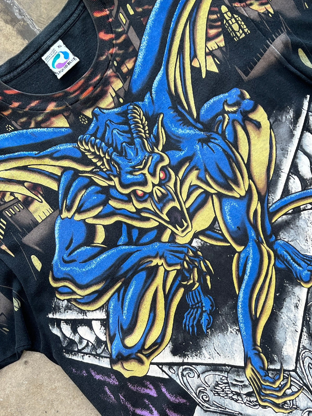 1995 AOP Liquid Blue Gargoyle Fantasy Tee
