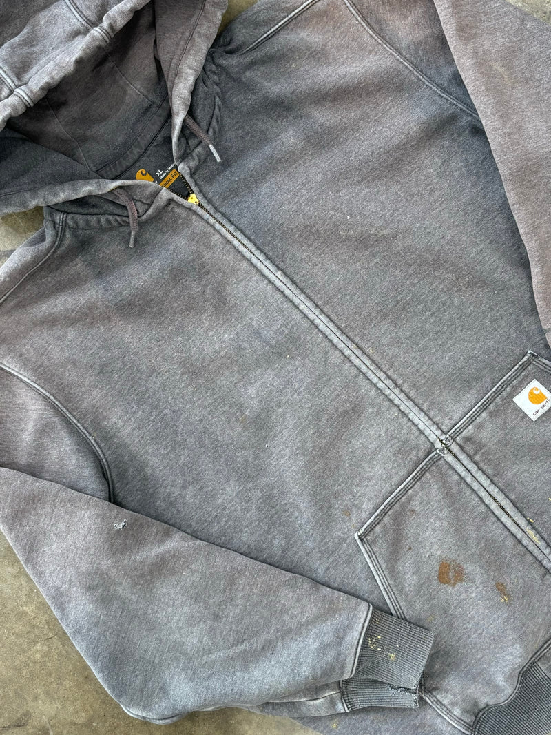 Carhartt Original Fit Full Zip Paint Stained Hoodie