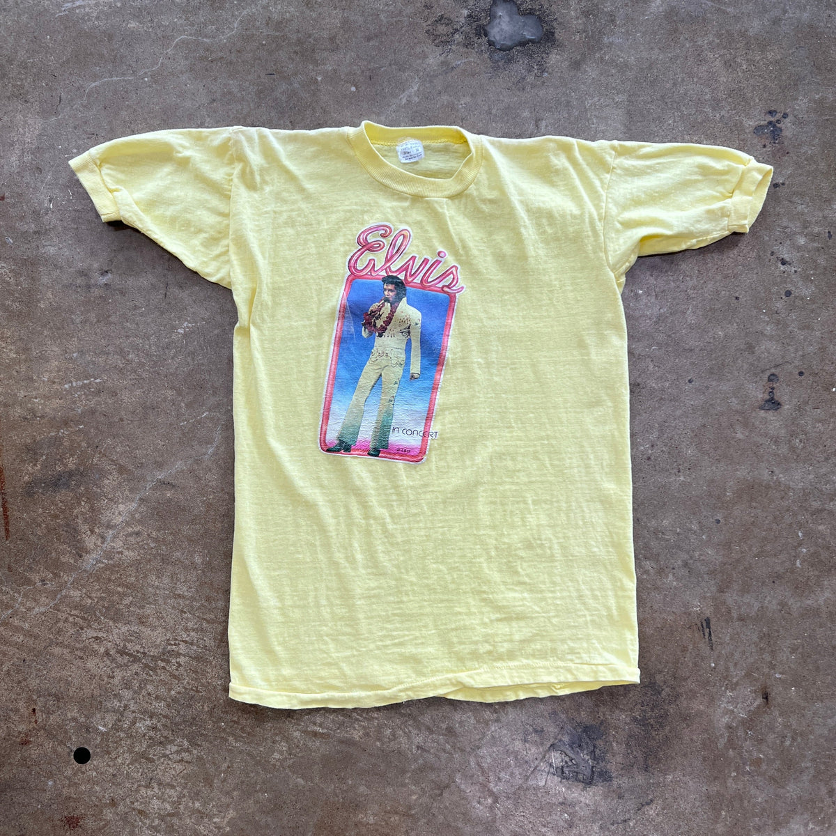 True Vintage 70s Elvis Presley In Concert Tour Tee