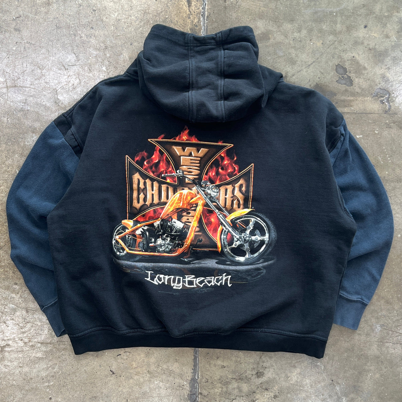 West Coast Choppers Jesse Who Flame Cross Logo Hoodie