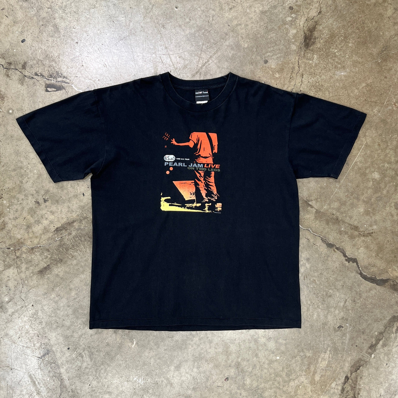 1998 Pearl Jam Live Tour on Two Legs Wall of Fame Band Tee