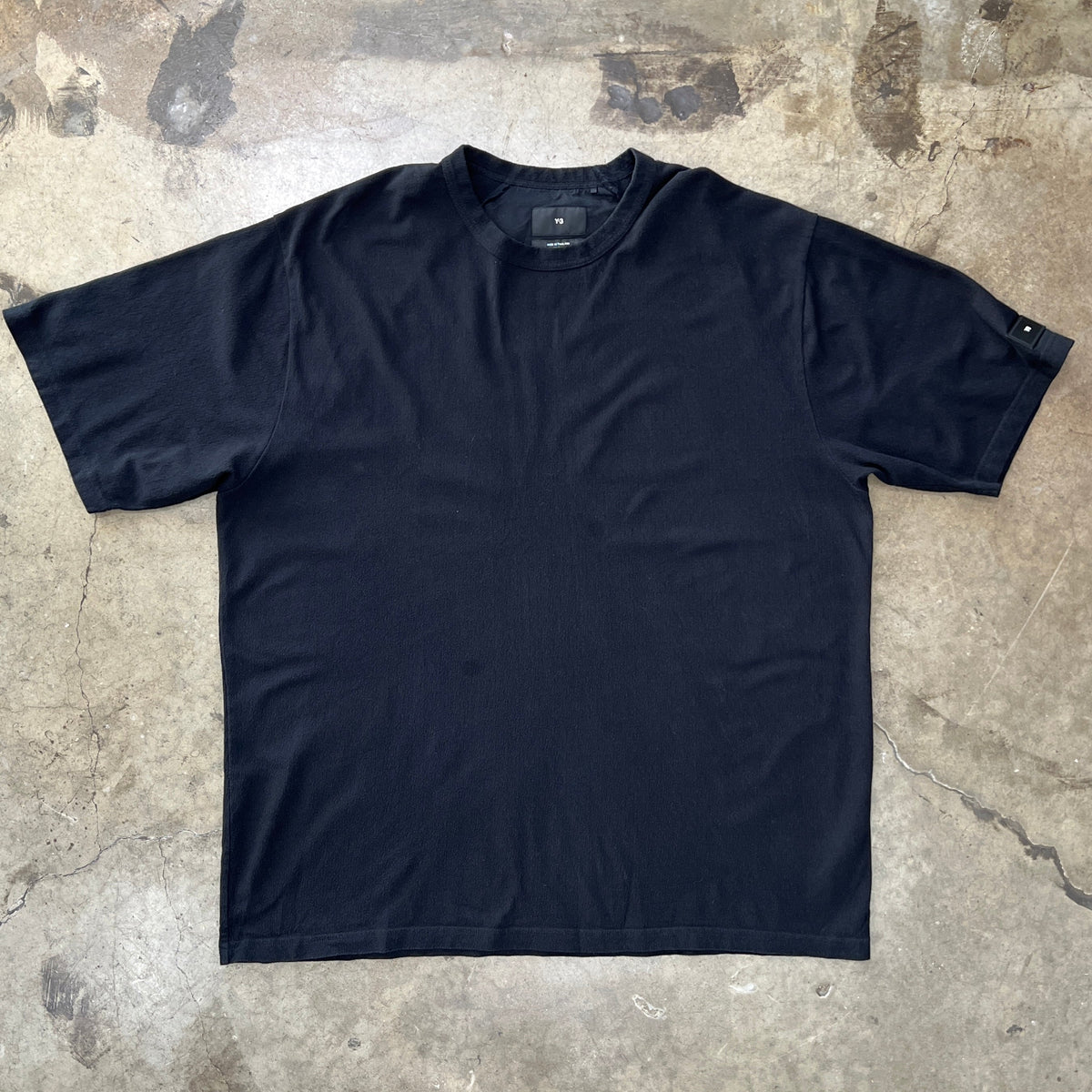 Y-3 Black Textured Tee