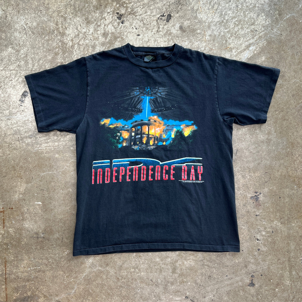 1996 Independence Day Movie Promo Single Stitch Tee