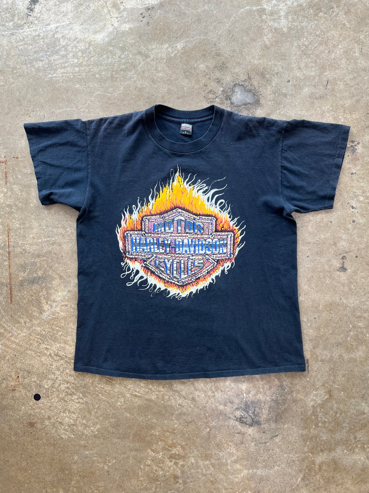 Harley Davidson Flame Fire Logo Tee
