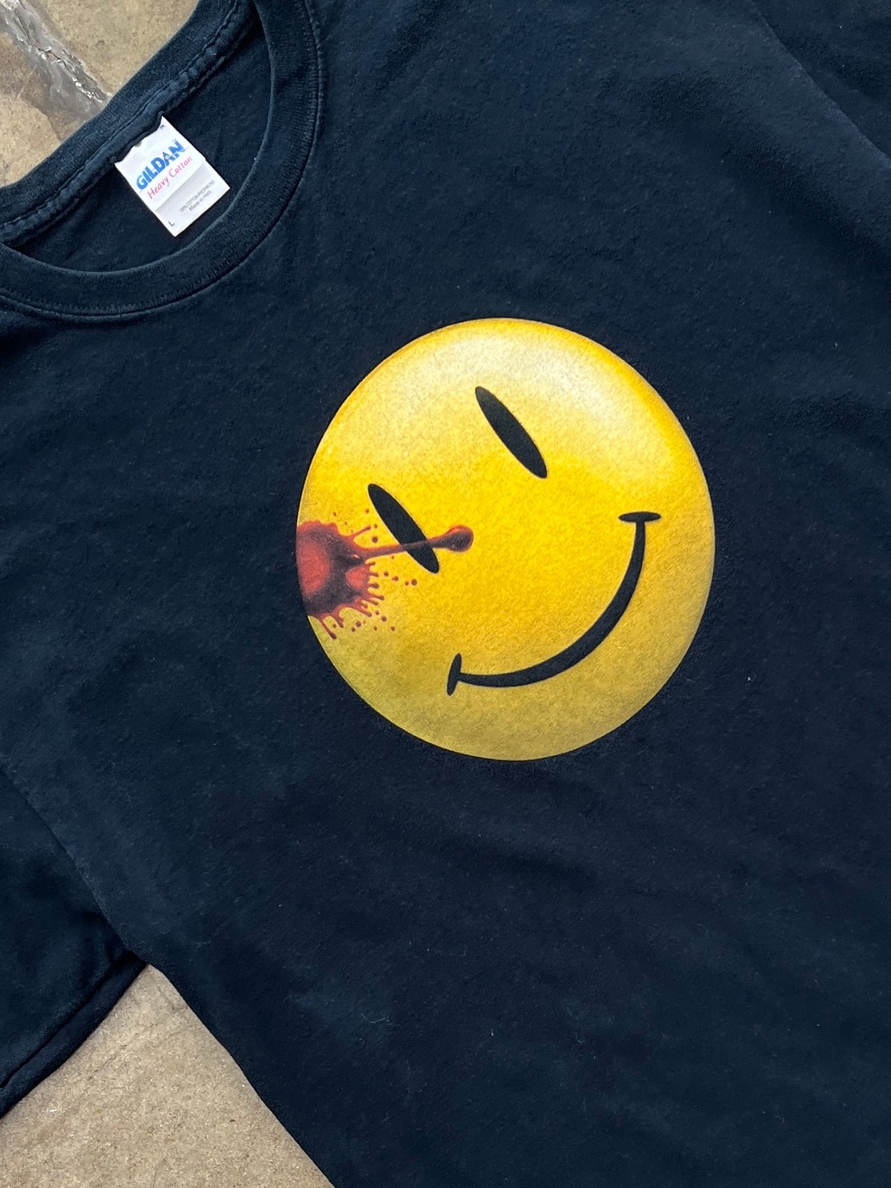 2000s DC Comics The Watchmen Smiley Logo Promo Tee