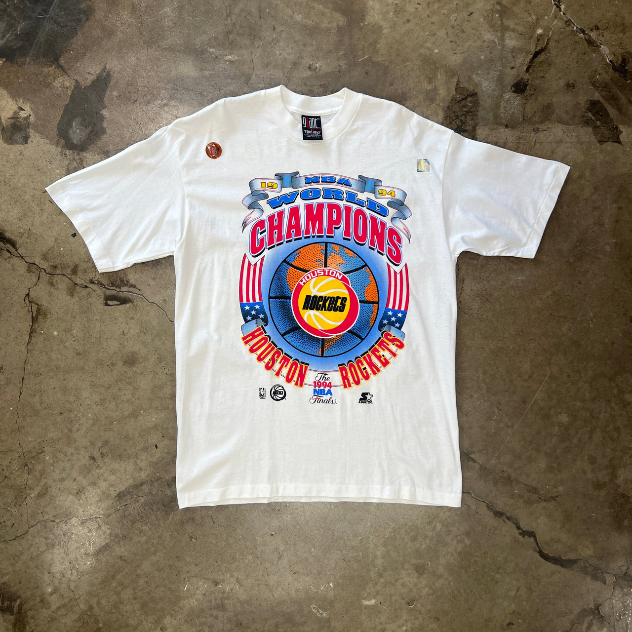1994 World Champions Houston Rockets American Flag Tee