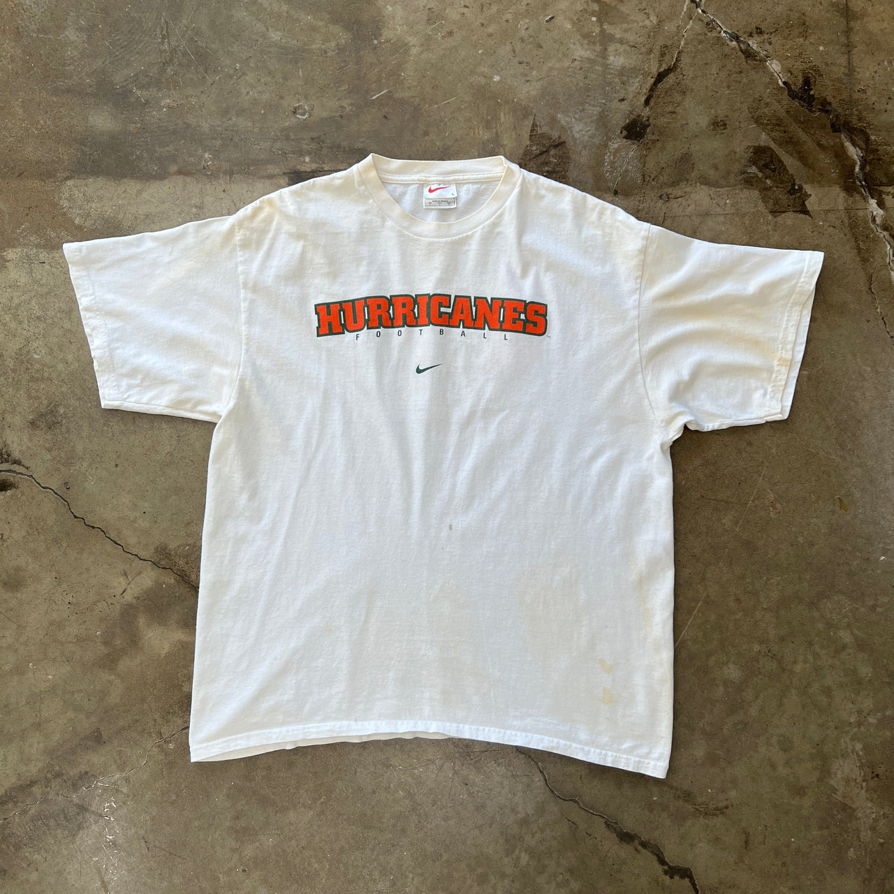 Y2k Early 2000s Nike Miami Hurricanes Tee Large