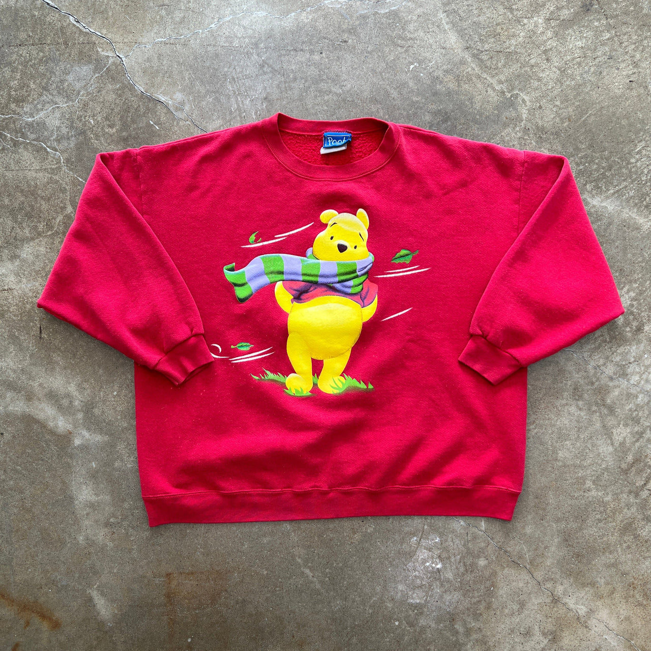 Winnie the Pooh Scarf Fall Crewneck XL