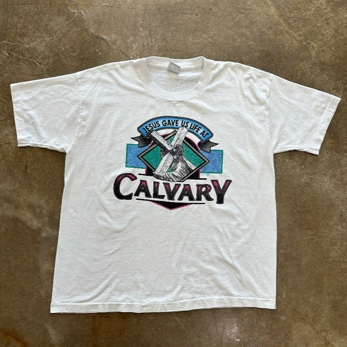 Single Stitch Jesus Calvary Tee Large