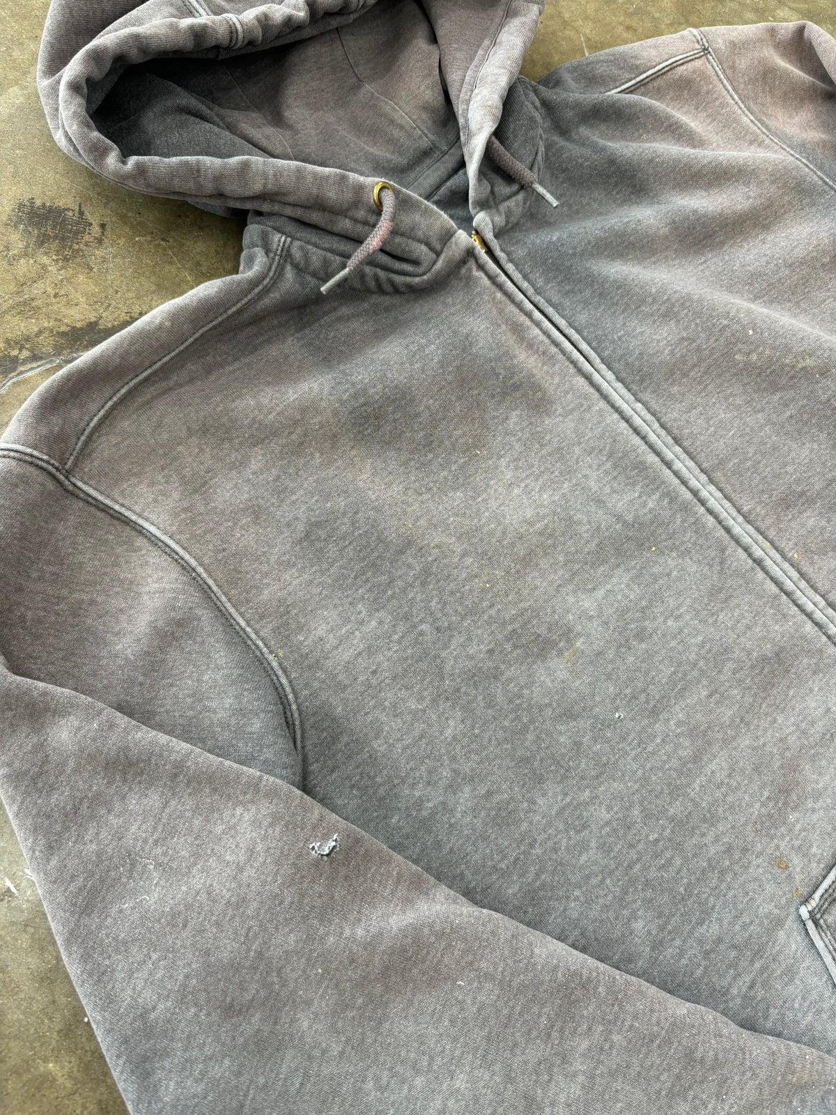 Carhartt Original Fit Full Zip Paint Stained Hoodie