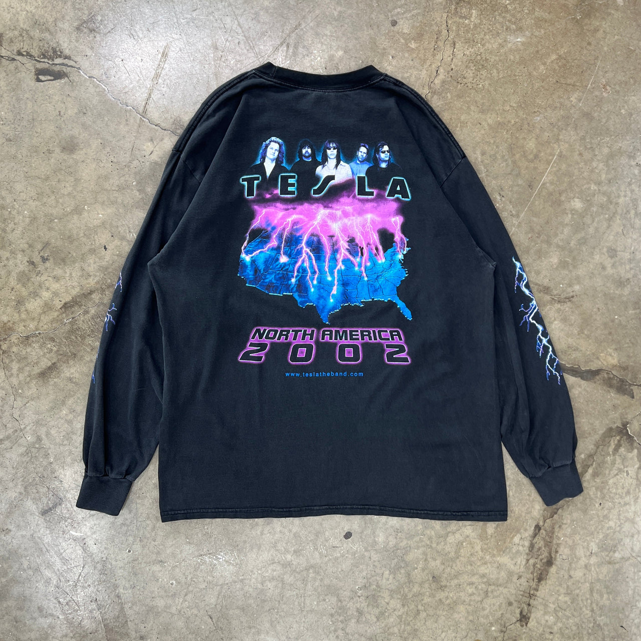 2002 Tesla North American Tour Lightning LS Tee