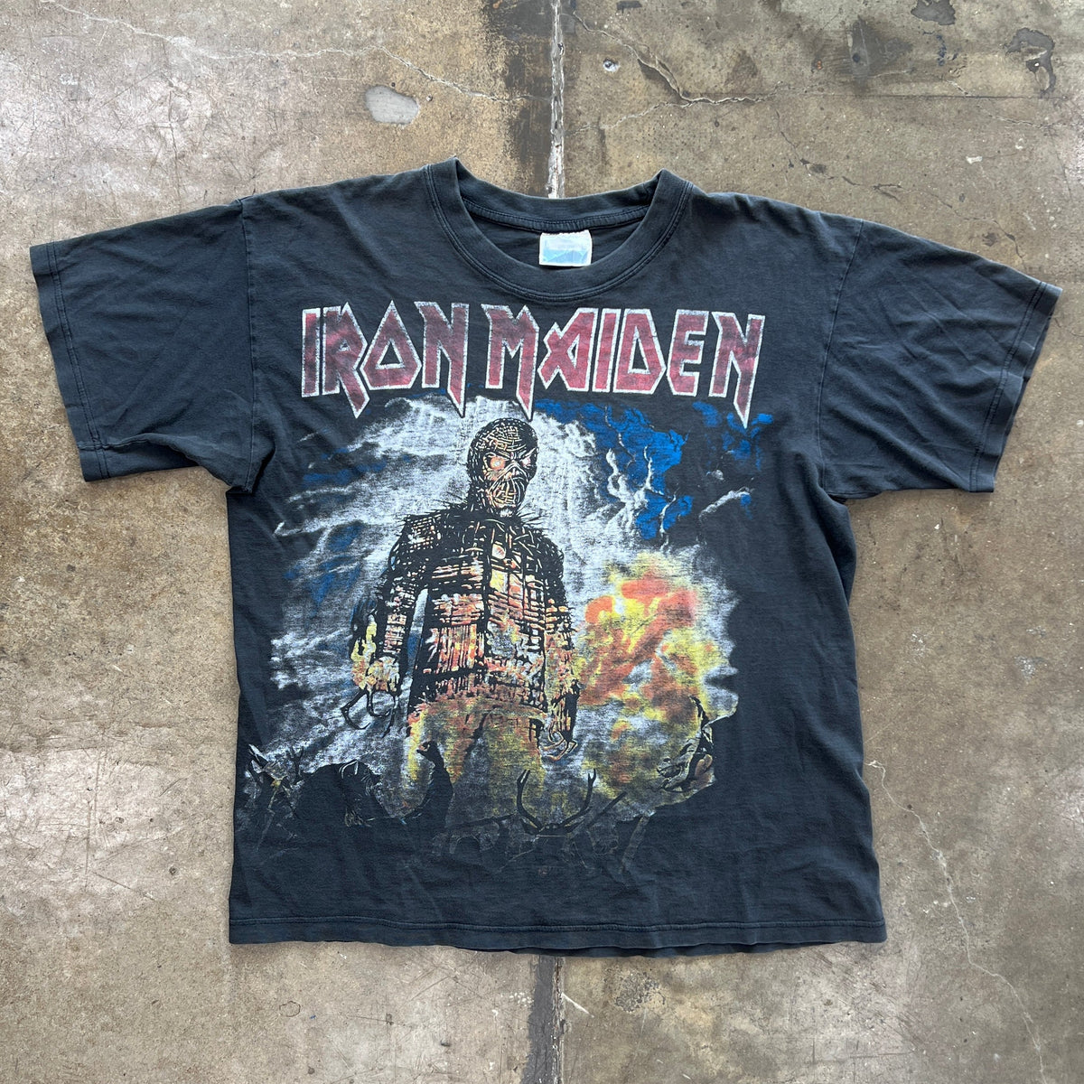 2000 Iron Maiden Wicker Man Band Tee