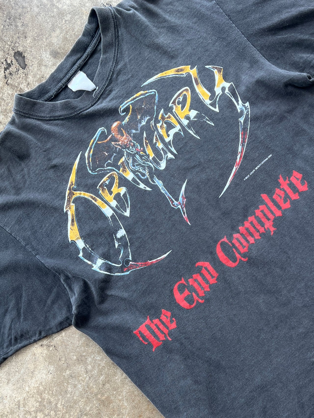 1992 Obituary The End Complete European Tour Tee