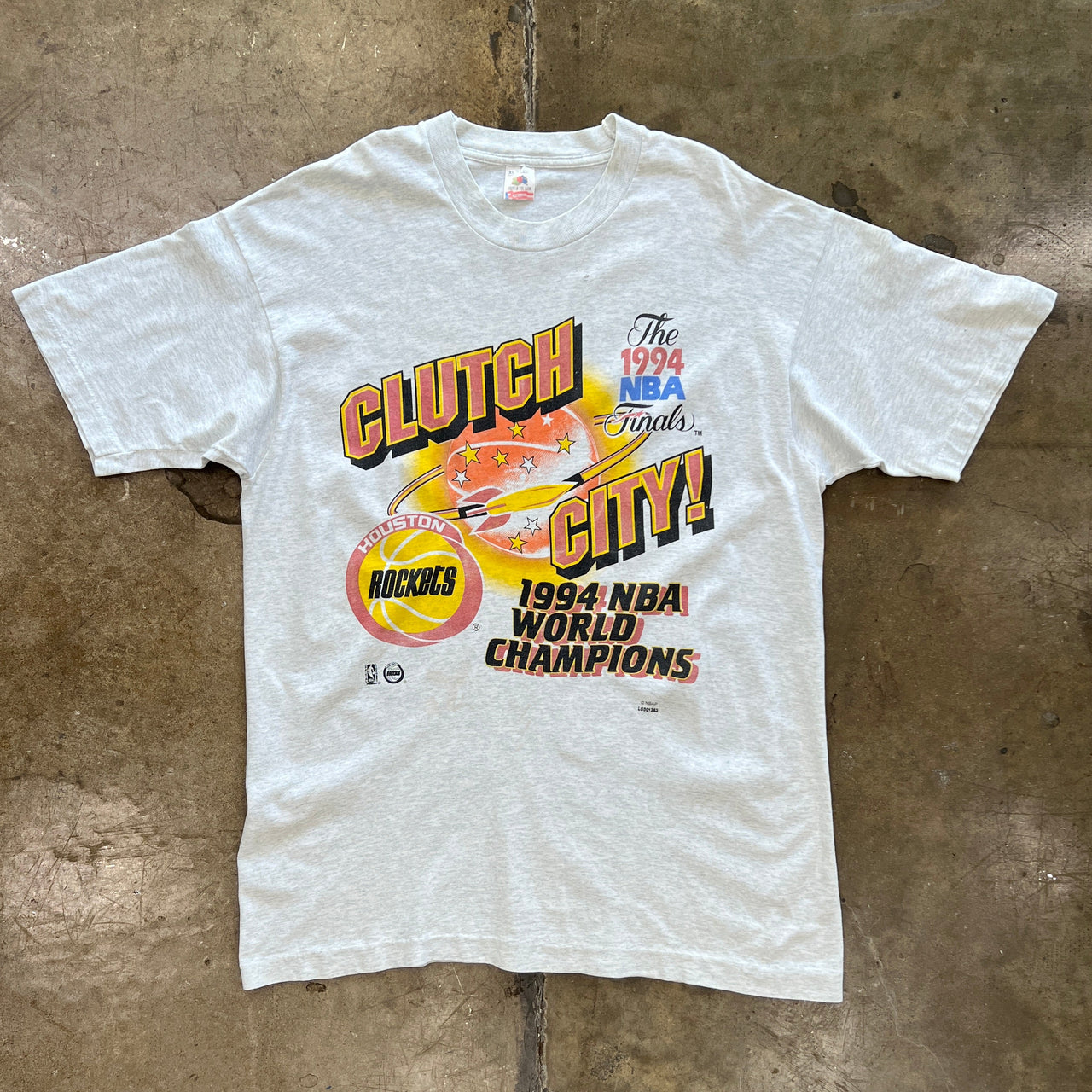 1994 Houston Rockets Clutch City NBA Champs Tee