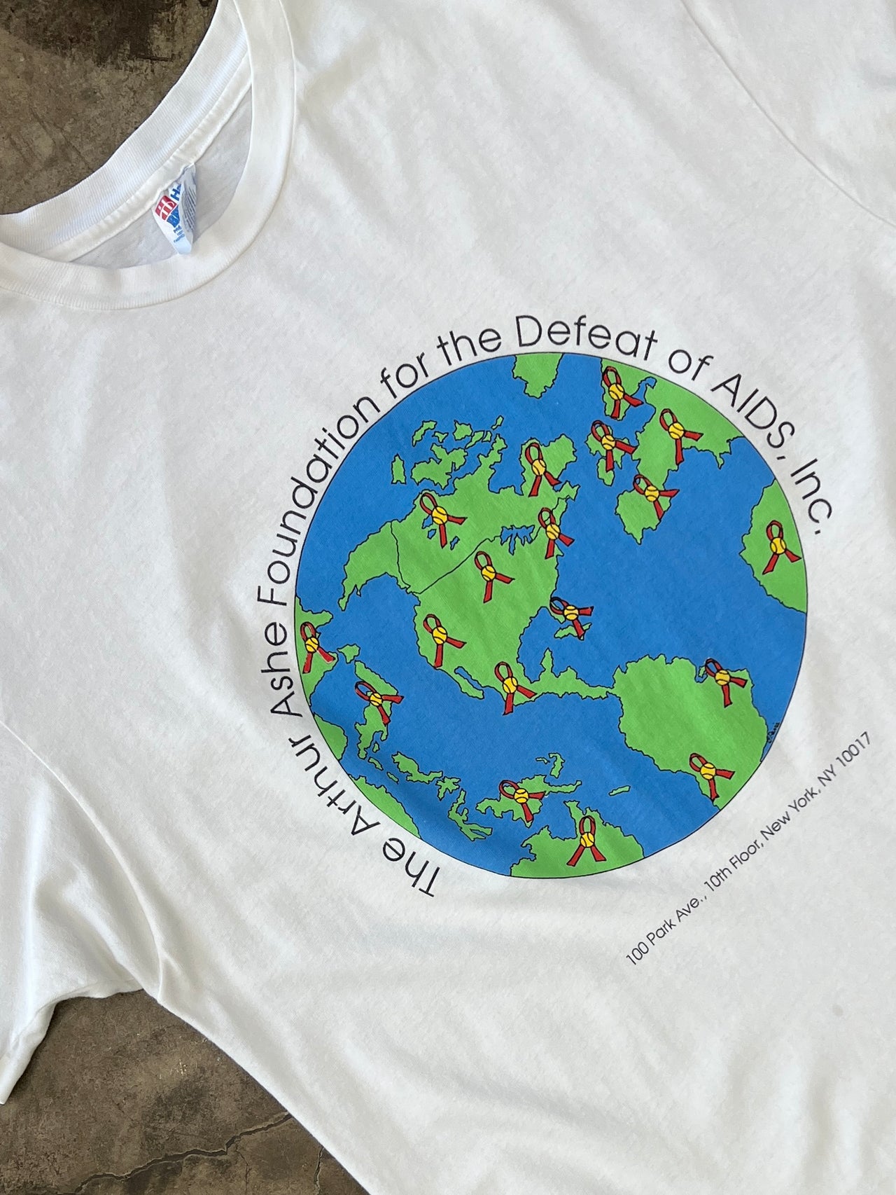 Arthur Ashe Foundation AIDS Social Tennis Earth Tee