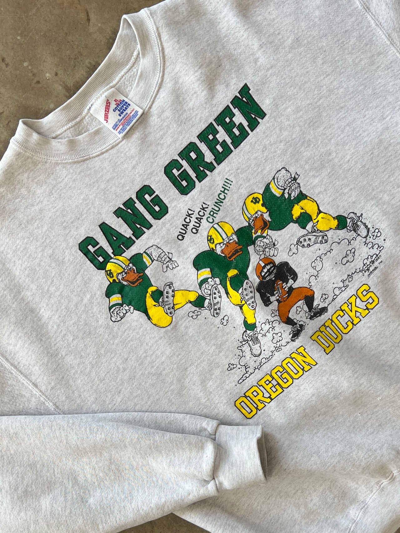 90s Oregon Ducks Gang Green Football Crewneck