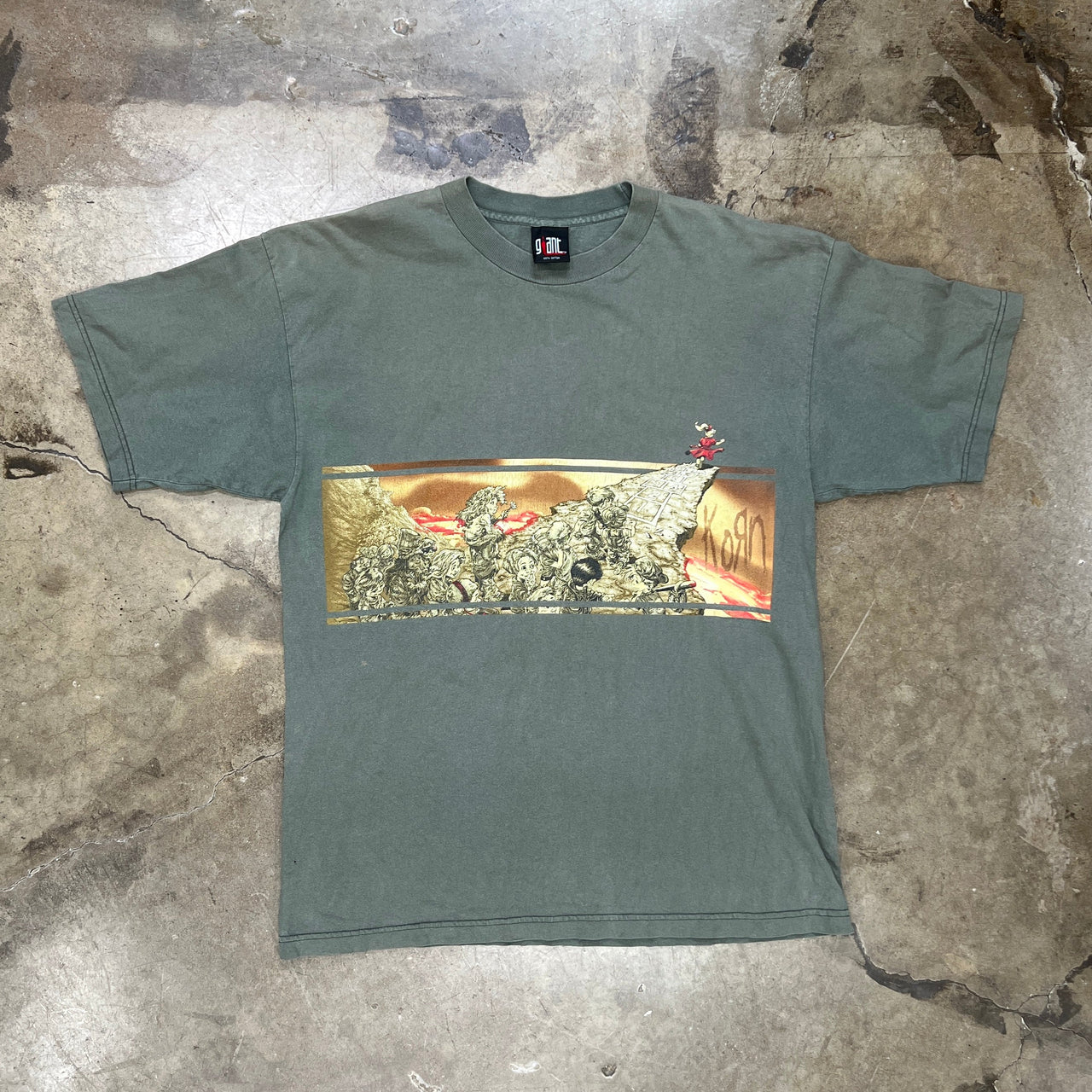 1998 Korn Follow the Leader Freak On A Leash Giant Tag Tee