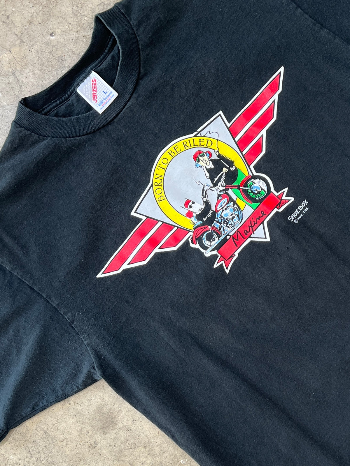 90s Maxine Born to be Riled Art Motorcycle Tee