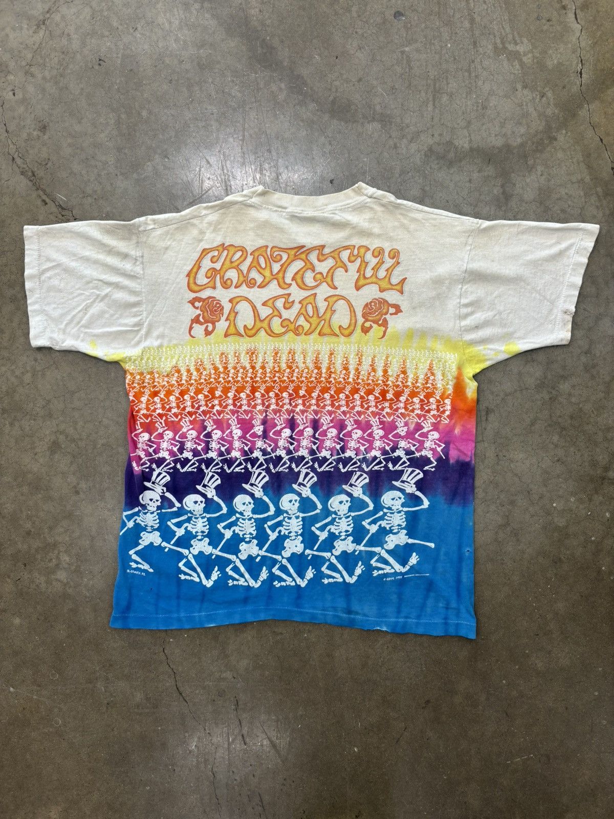 Grateful Dead Single Stitch Skeleton Dyed Tee