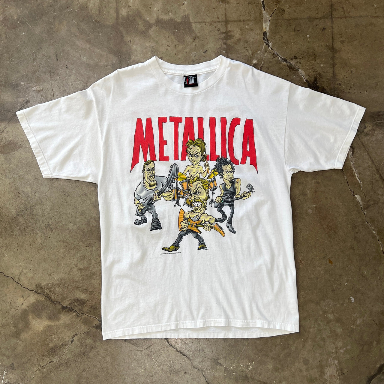 1996 Metallica Cartoon Band Tee