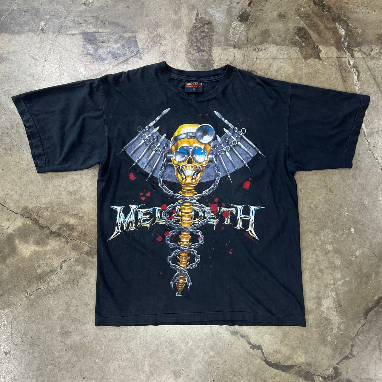 1993 Megadeth Dr.Vic Skull Brockum Tee