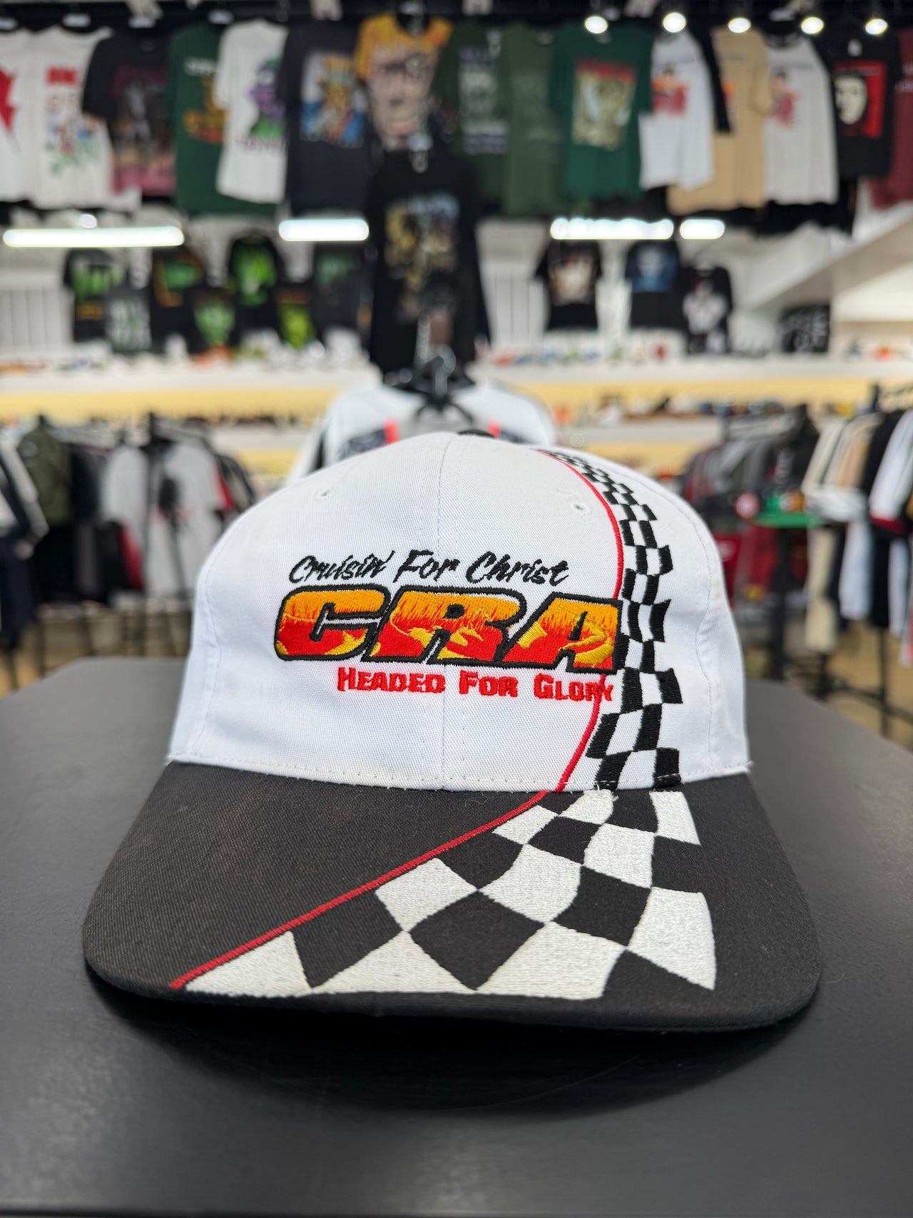 2000s Cruisin' for Christ CRA Checkered Racing Snapback