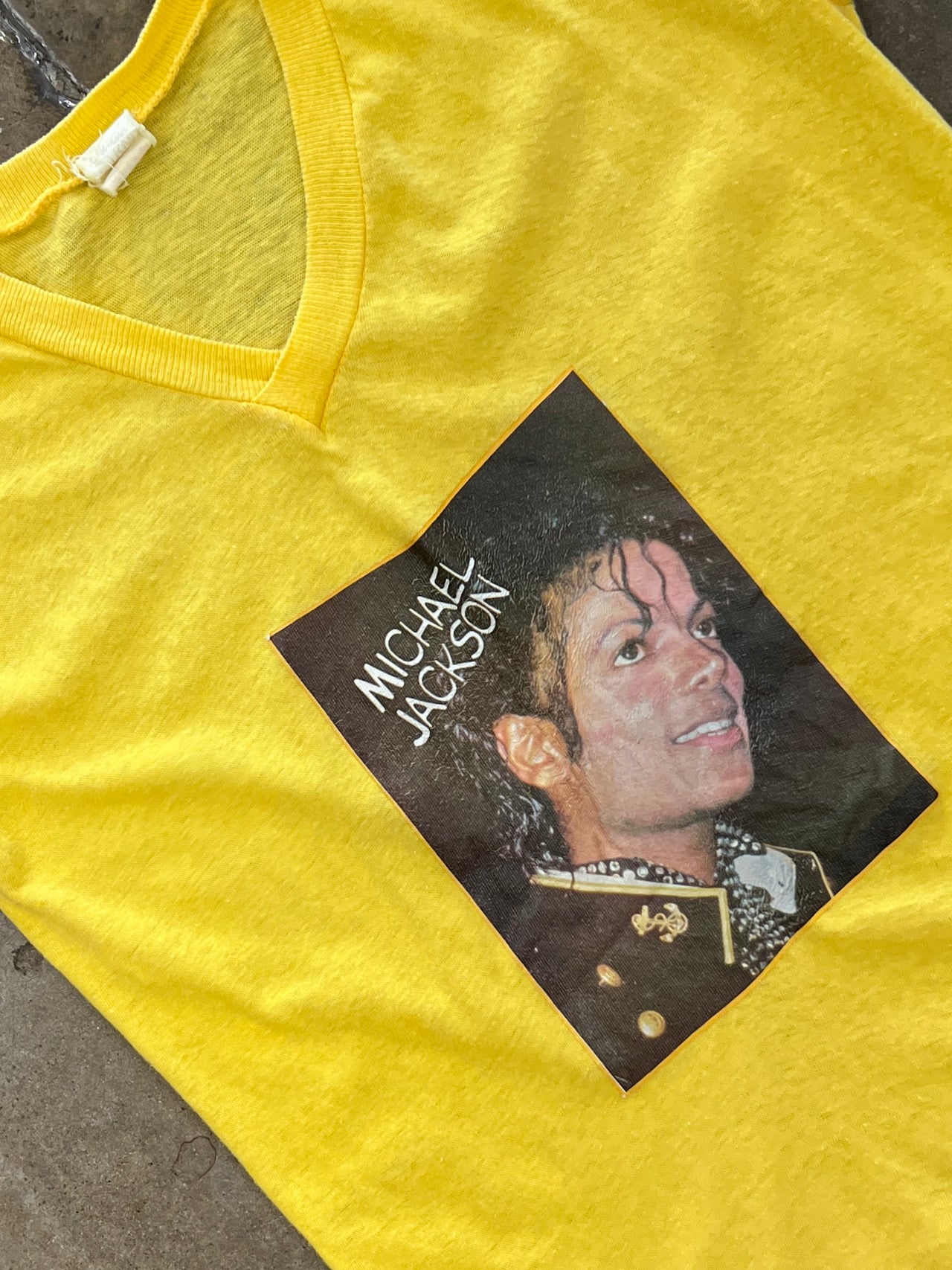 80s Michael Jackson Vneck Knit Shirt Tee