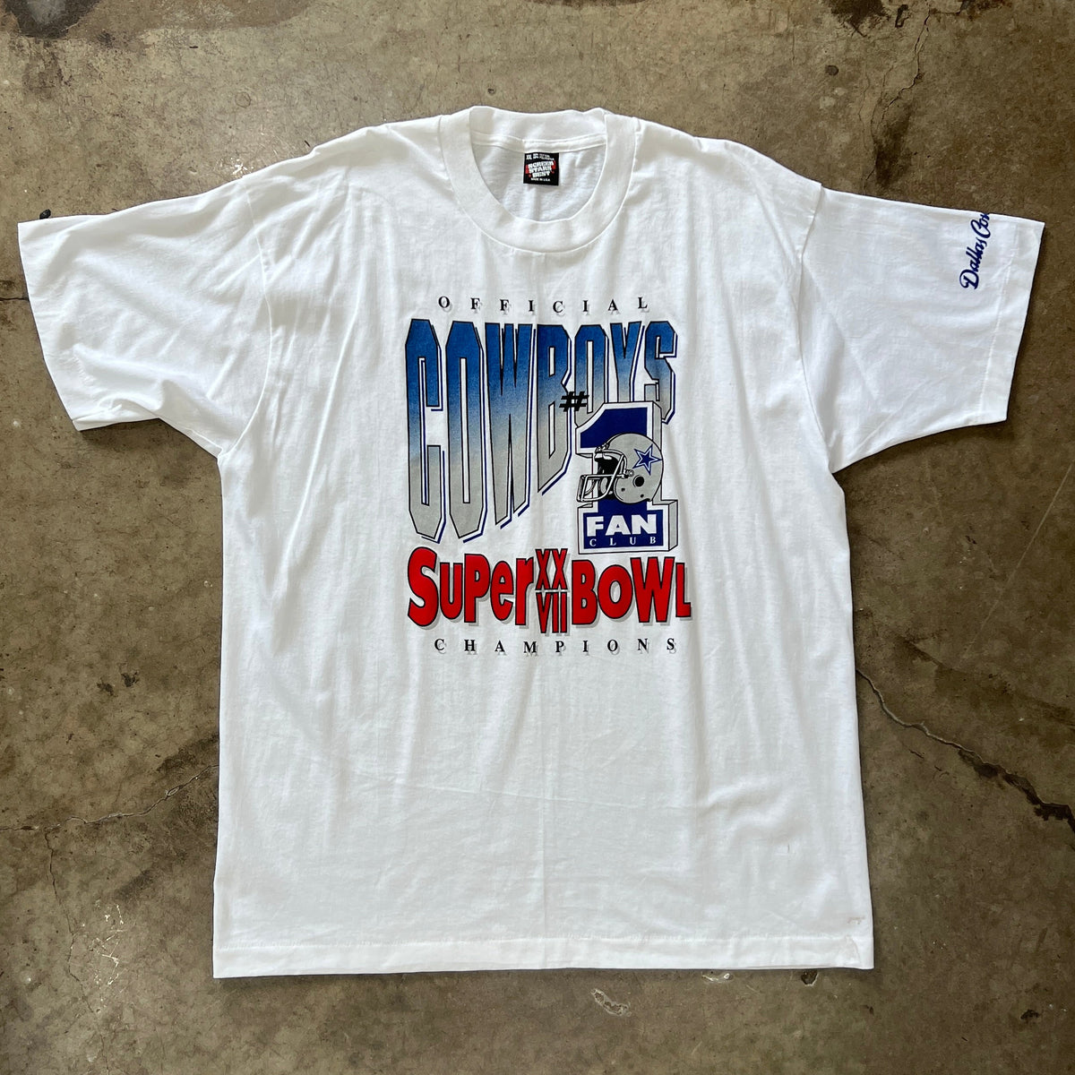 1993 Super Bowl XXVII Cowboys Fan Single Stitch Tee