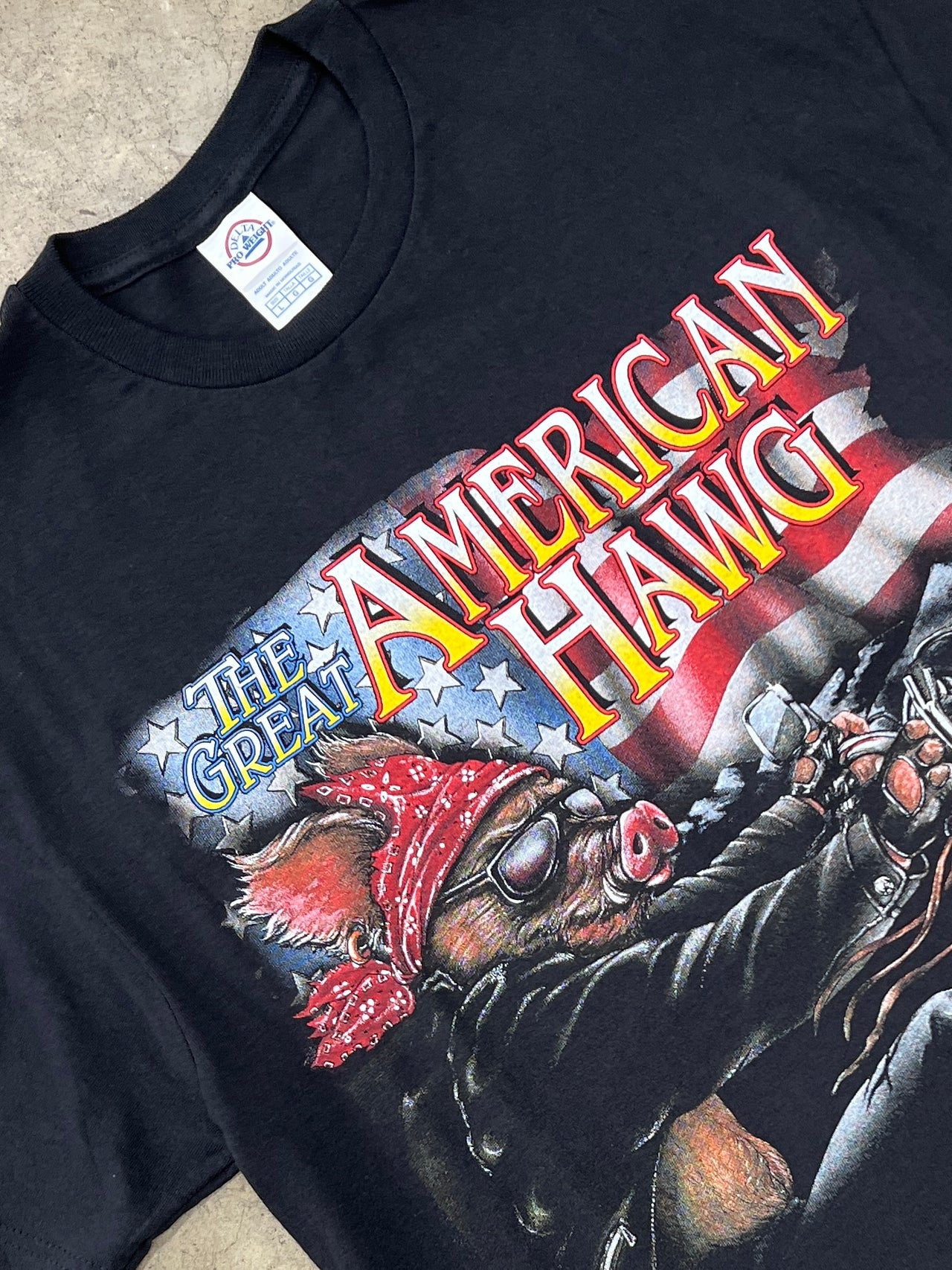 The Great American Hawg Motorcycle American Flag Tee