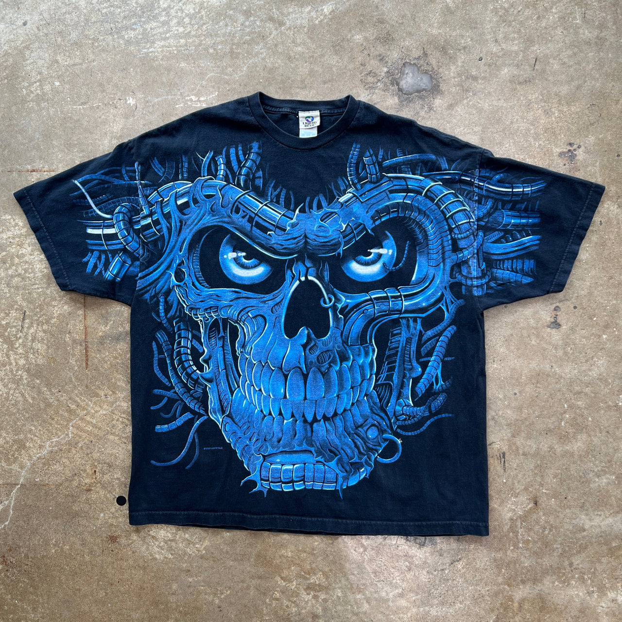 1998 Liquid Blue Terminator Skull AOP Blue