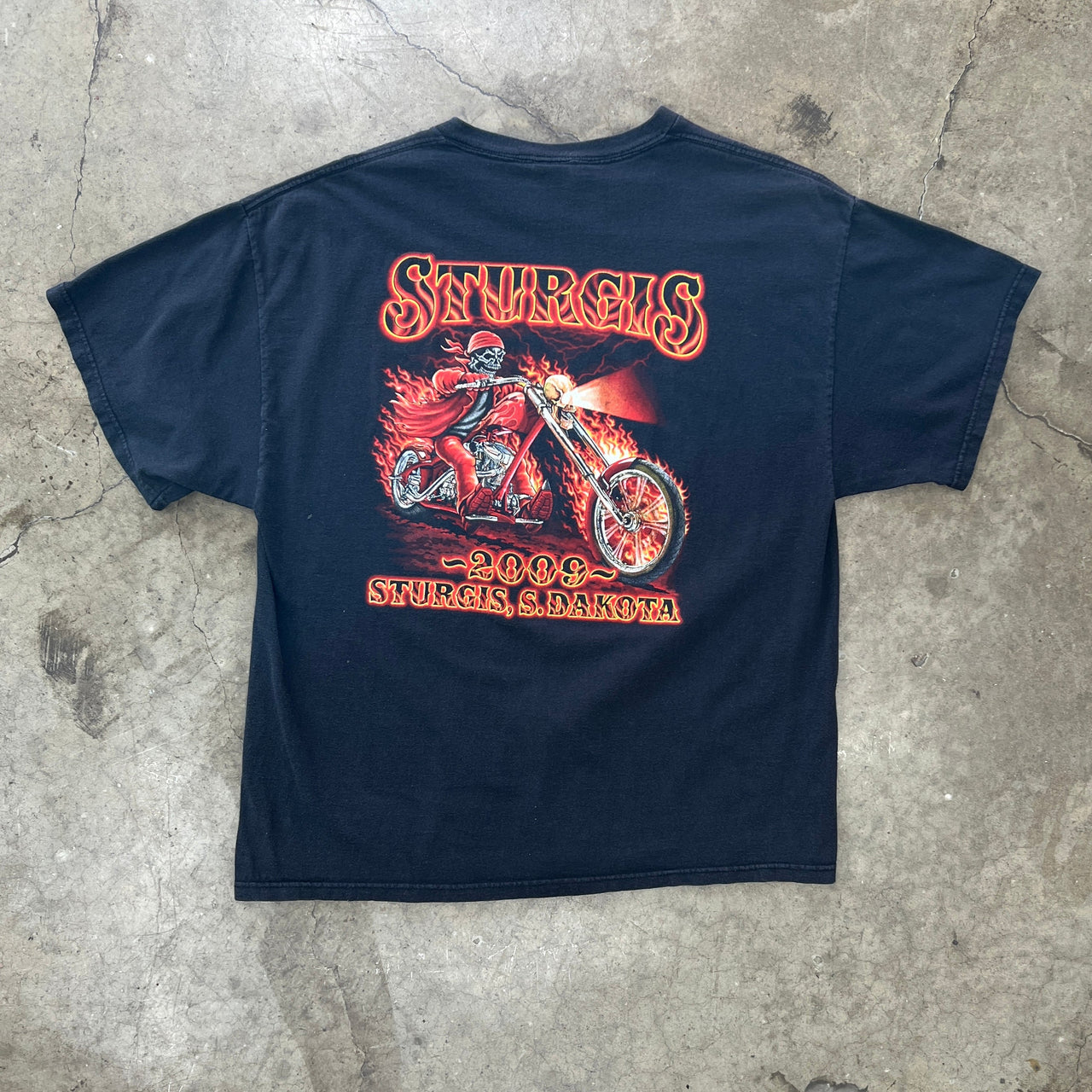 2009 Sturgis Bike Week Motorcycle Skeleton Tee